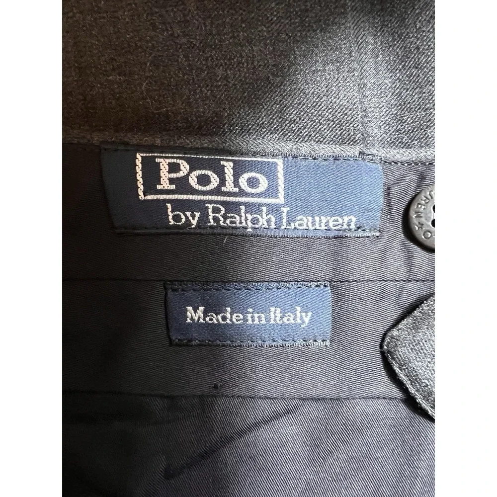 Polo Ralph Lauren Italy 100% Virgin Wool Regent Dress Pants 38R X 29.5 Gray NWT